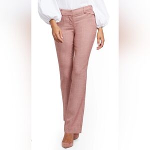 7th Ave - NY and Co Womens Red Straight Leg Suit Pant - Size 6L